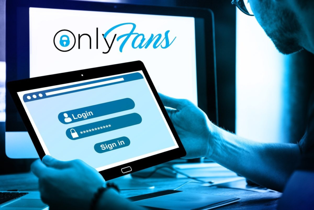 OnlyFans-Abonnements- oder Zahlungsprobleme. Mann überprüft sein Onlyfans-Konto