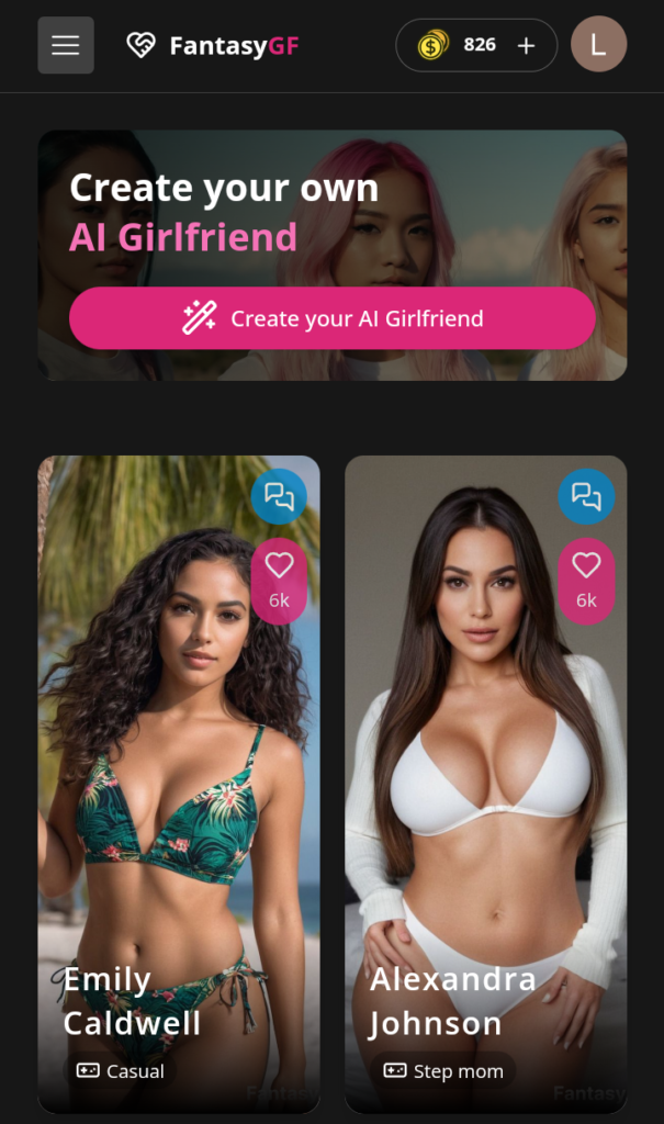 FantasyGf per chat hot senza censura con intelligenza artificiale 